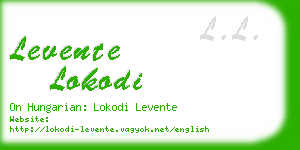 levente lokodi business card